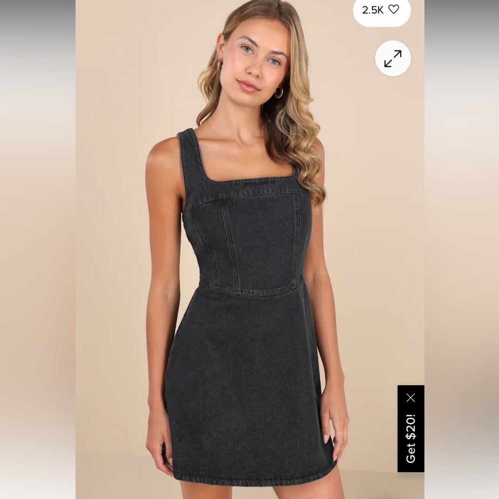 Lulus Black Denim Dress